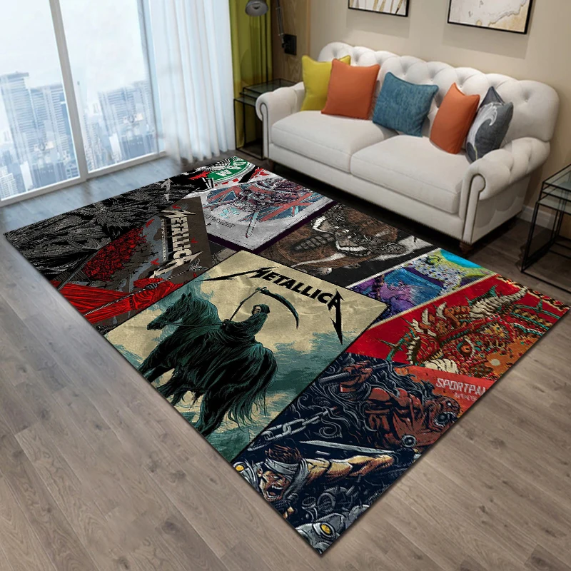 

Heavy Metal Band-METALLICA Printing Carpet Living Room Bedroom Rugs of Photography Prop Photo Birthday Gift Home Accessories