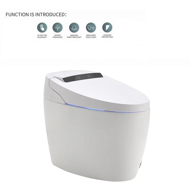 Smart toilet Intelligent, Automatic flip-top flush ceramic automatic flushing integrated Commode S-shaped water trap toilet