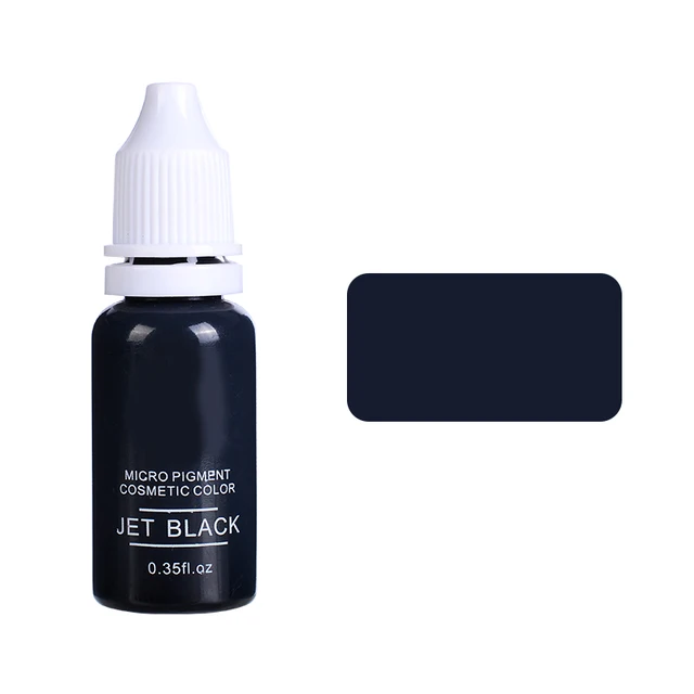 15ml Tattoo Ink Set Permanent Makeup Eyebrow Lips Eye Line Tattoo Color Microblading Pigment for Body Beauty Tattoo Art Supplies Jet Black