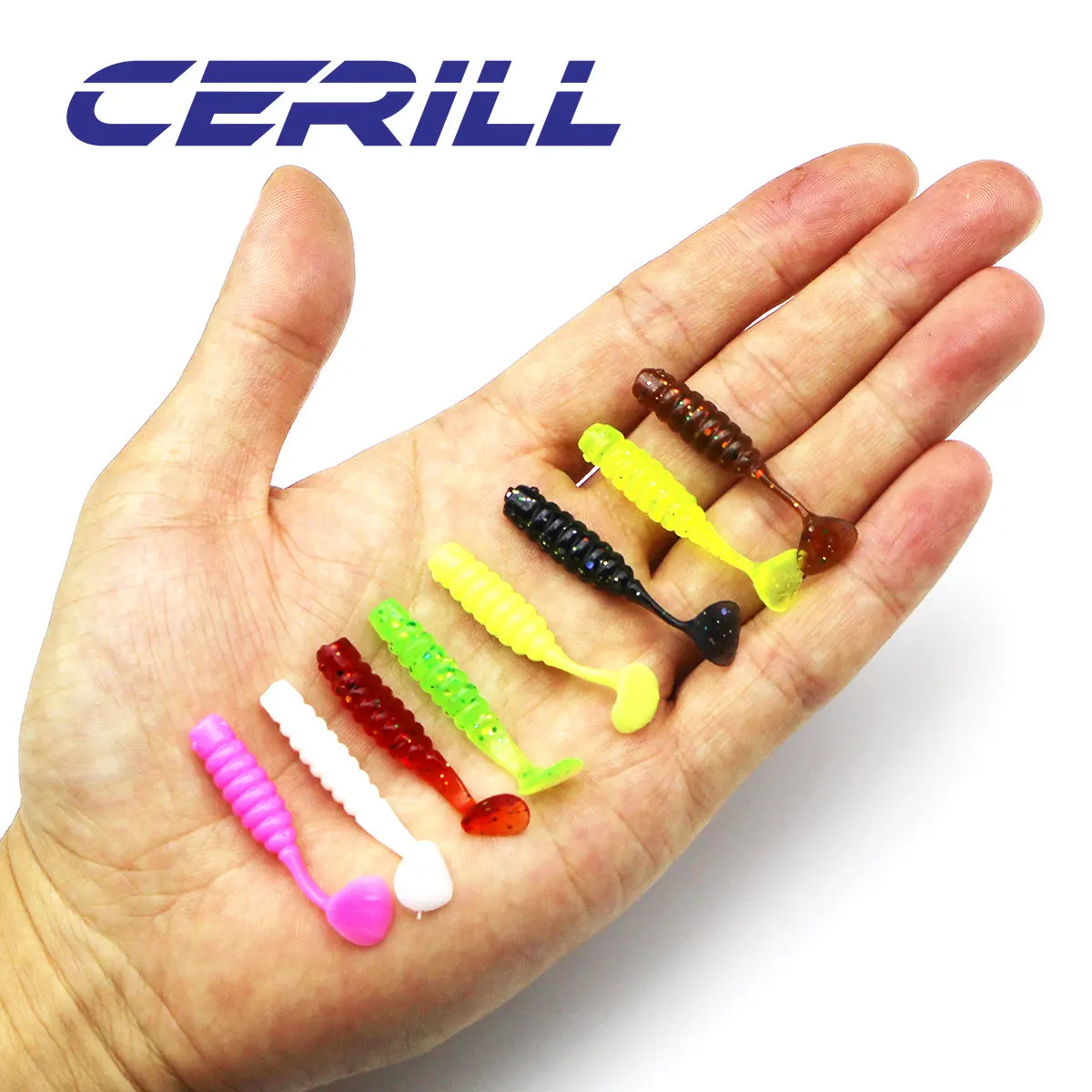 

Cerill 10 PCS 35mm 0.85g Binoic Eyes Screw Soft Fishing Lure Plastic Shad Baits Wobblers Swimbait Jig Artificial Silicone Tackle
