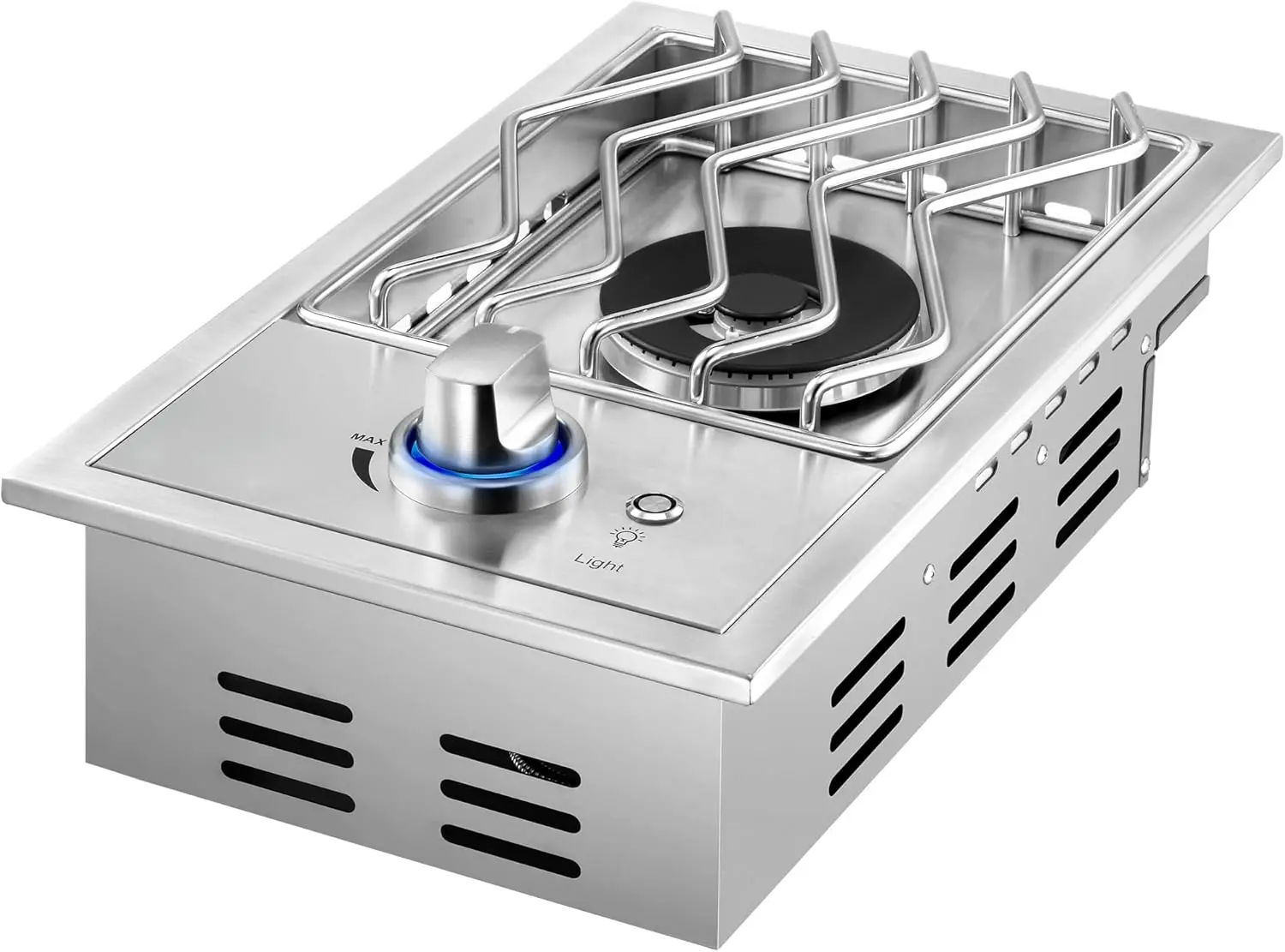 Side Burners for Outdoor Kitchen, Liquid Propane Side Burner, Duty Heavy 304 Stainless Steel, Convertible to Natural
