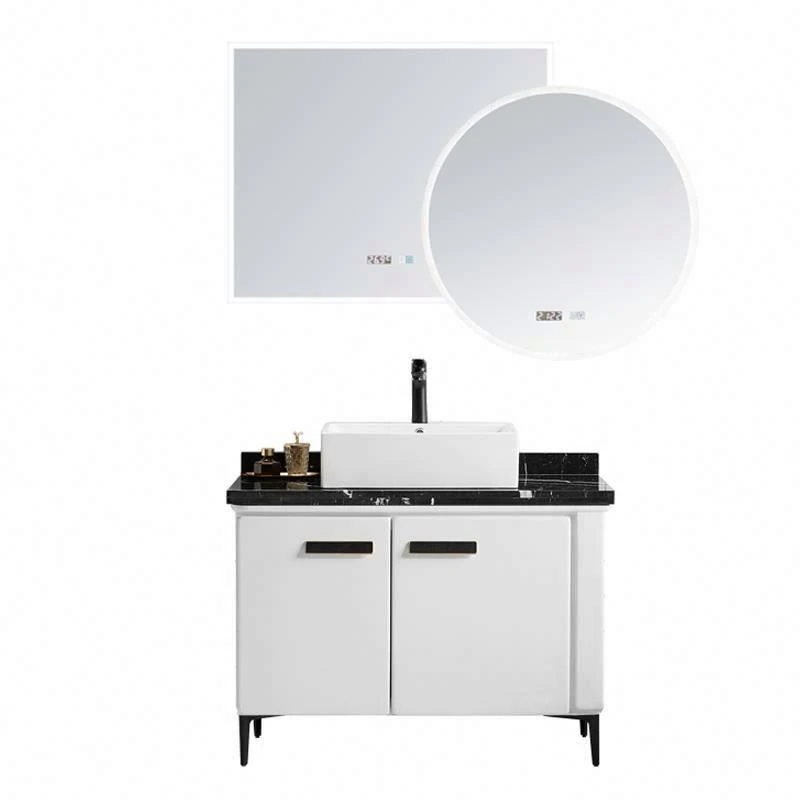 

Cheap modern rustic vanity unit Bathroom table top cabinet vanity with smart mirror