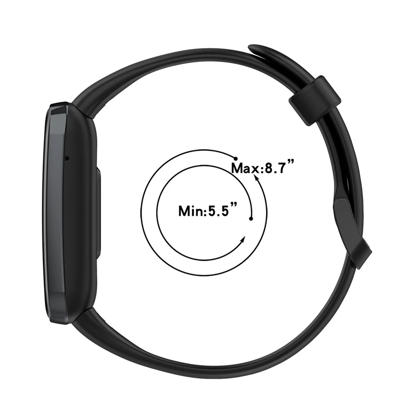Premium Silicone Sport Strap for Fitness Watch - Soft Replacement Bracelet Strap