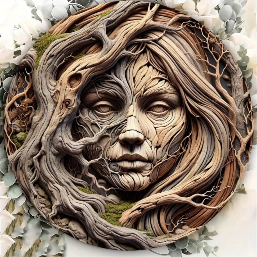Aluminum Tree Face Wall Art Sign - Perfect Metal Decor