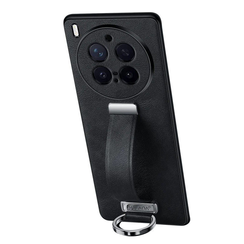 Premium Business Leather Wristband Stand Case - Advanced Anti-Fall & Shockproof Bumper Cover