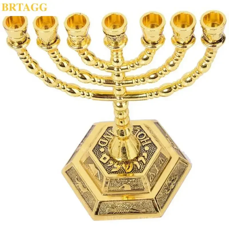 BRTAGG Menorah メノラー、ユダヤ人の燭台、イスラエルの12部族、7つの