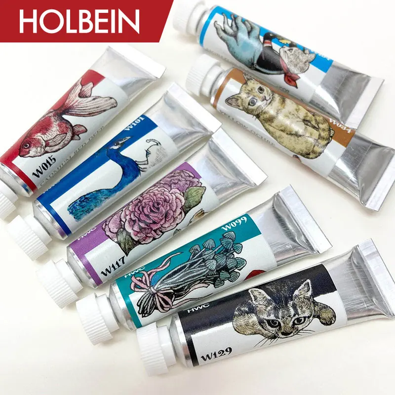 Holbein & Yuko Higuchi vernici ad acquerello con marchio co 5ml 24 colori forniture artistiche - immagine 3