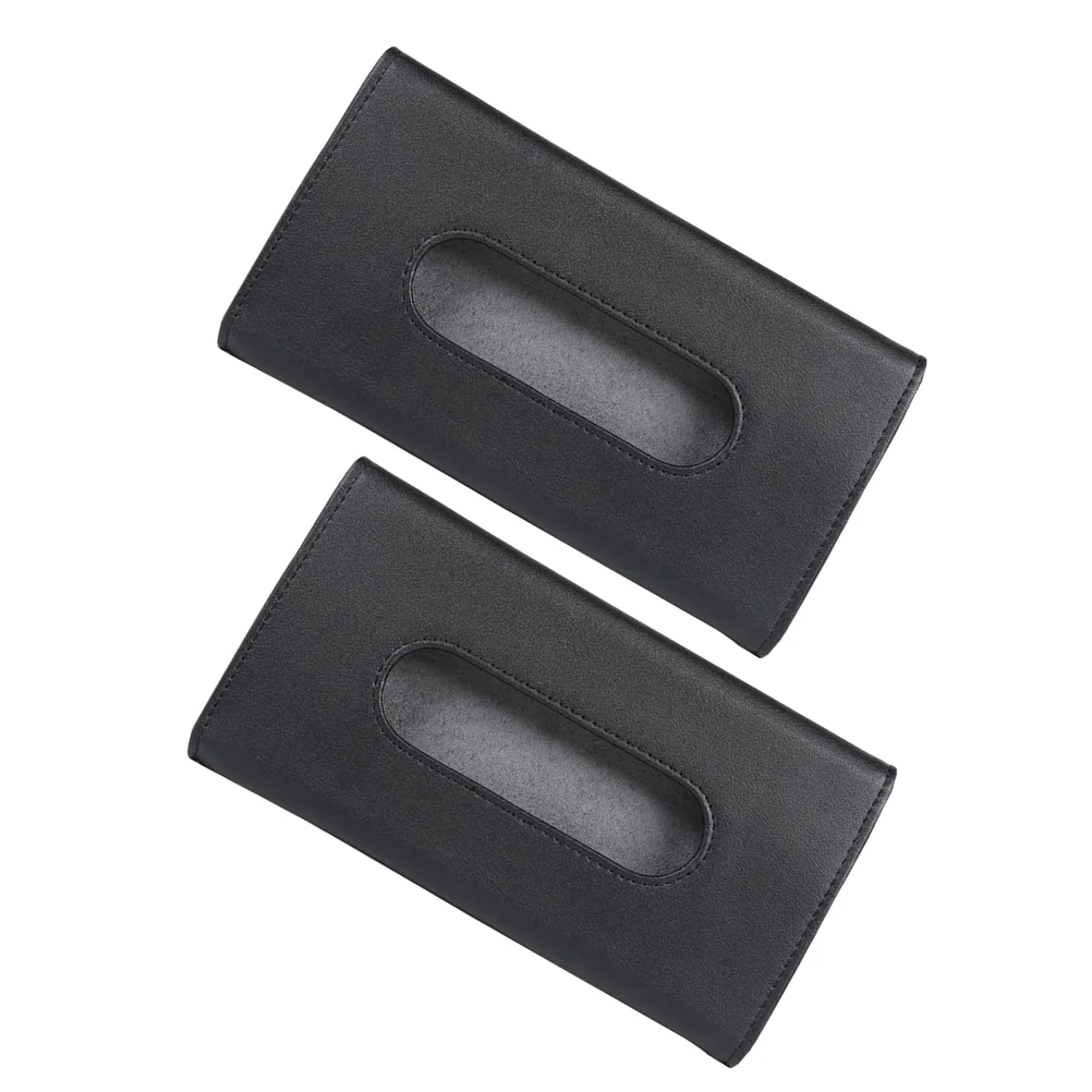 

2pcs Sun Visor Tissue Box Car Visor Napkin Holder Holder For Car Visor Pu Tissue Box Dispenser Holder