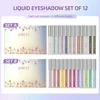 QIBEST 12 Colors Glitter Liquid Eyeshadow Sets Waterproof Metallic Pearly Metallic Diamond Eye Shadow Set Eye Pigment  Makeup 2