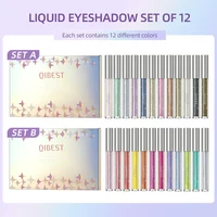 QIBEST 12 Colors Glitter Liquid Eyeshadow Sets Waterproof Metallic Pearly Metallic Diamond Eye Shadow Set Eye Pigment  Makeup 2