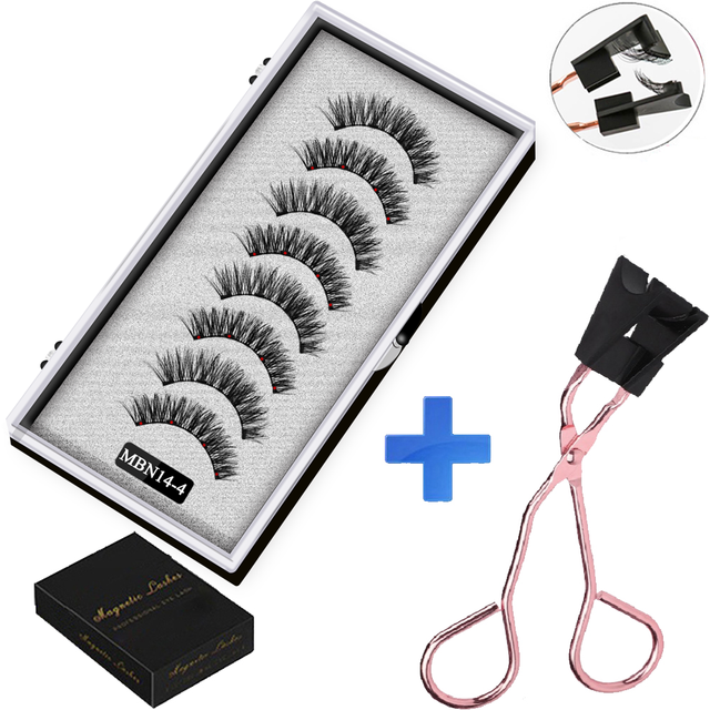 4 Magnet Magnetic Eyelashes Natural Long 3D Mink Lashes Magnetic False Eyelashes Extension with Faux Cils Magnetique 2022 New