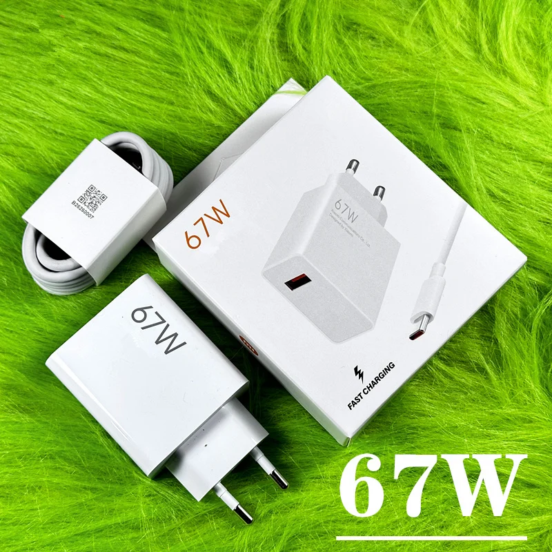 Carregador 67W Xiaomi EU Redmi Note 11 Pro com carregamento rápido, cabo Tipo C de 1M, 1.5M, 2M, 6A, 65W, 55W, 33W para Mi Note 11, 9, 10 Pro, Mi 11 Pro