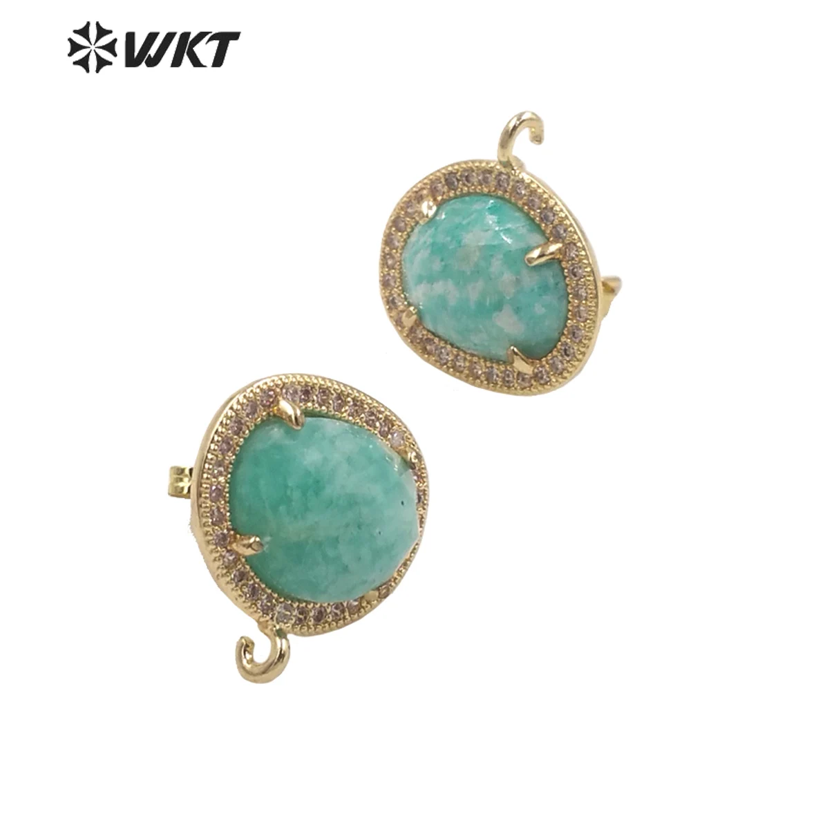 WT-JFE80  WKT 2023 new sale accessory micropave stone studs high quality exquisite jewelry accessories Retro earrings trend INS