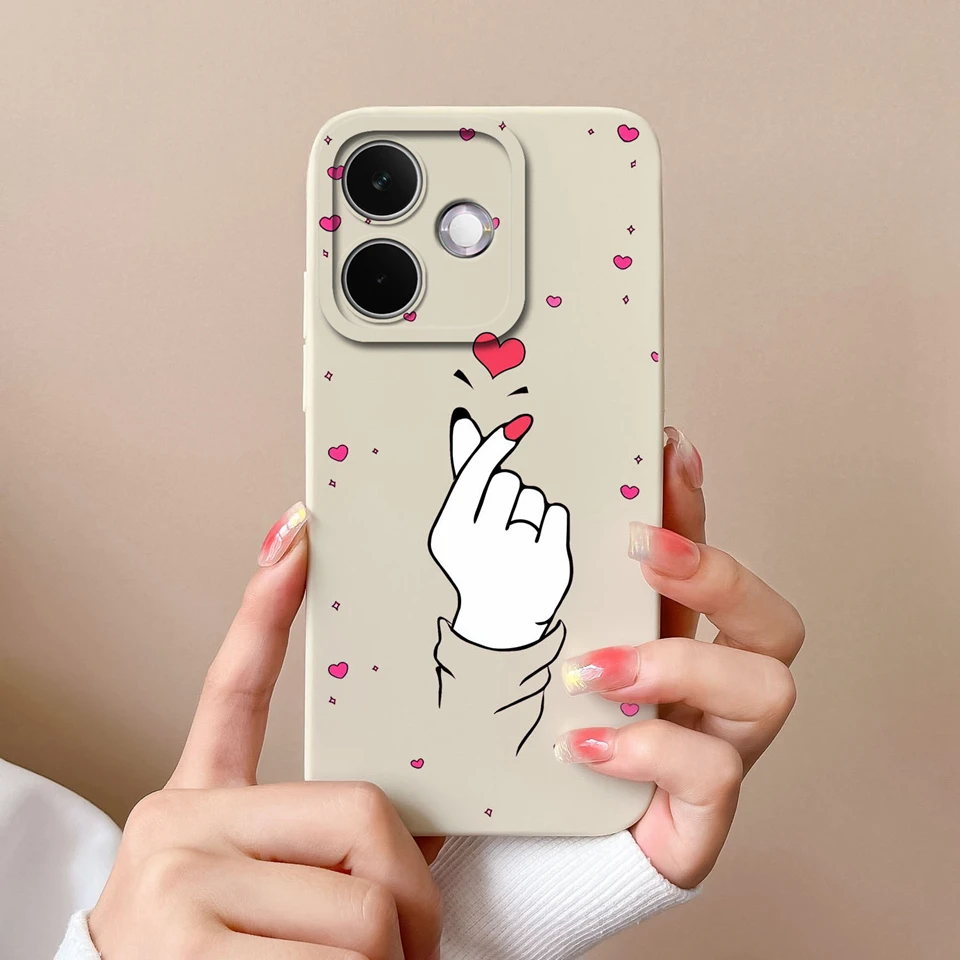 Colorful Love Heart Camera Protection Antifouling Soft Phone Case Cover