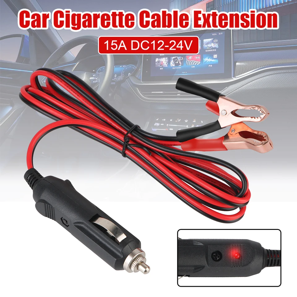 Cavo Prolunga Batteria Per Moto Con Fusibile 10A, Spina SAE, Lunghezza 60 Cm, 12-24V