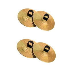 Set of 4 Mini Copper Finger Cymbals for Belly Dancing and Musical Performance (4pcs)