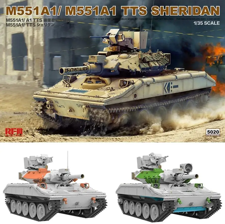 [Modello Di Campo Di Segale] Modello Ryefield Rfm Rm-5020 1:35 M551A1/M551A1 Tts Sheridan