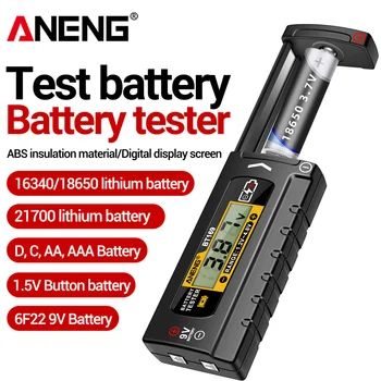 Battery Tester ANENG BT169 Digital LCD Screen Automotive Battery level indicator 9V 1.5V Button Cell Tester Analyzer Test Tools