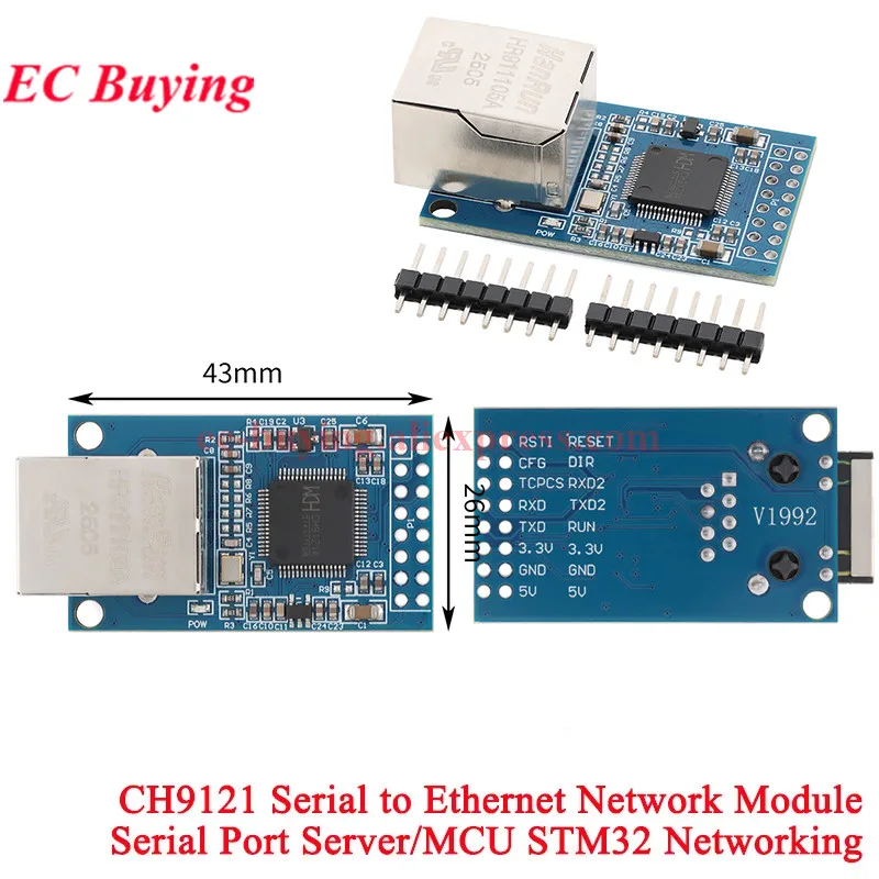 1-5Pcs CH9121 Seriell zu Ethernet Netzwerk Chip Konverter Modul RJ45 Mikrocontroller Industrie Grade SCM Netzwerk STM32 UART – Detail 10