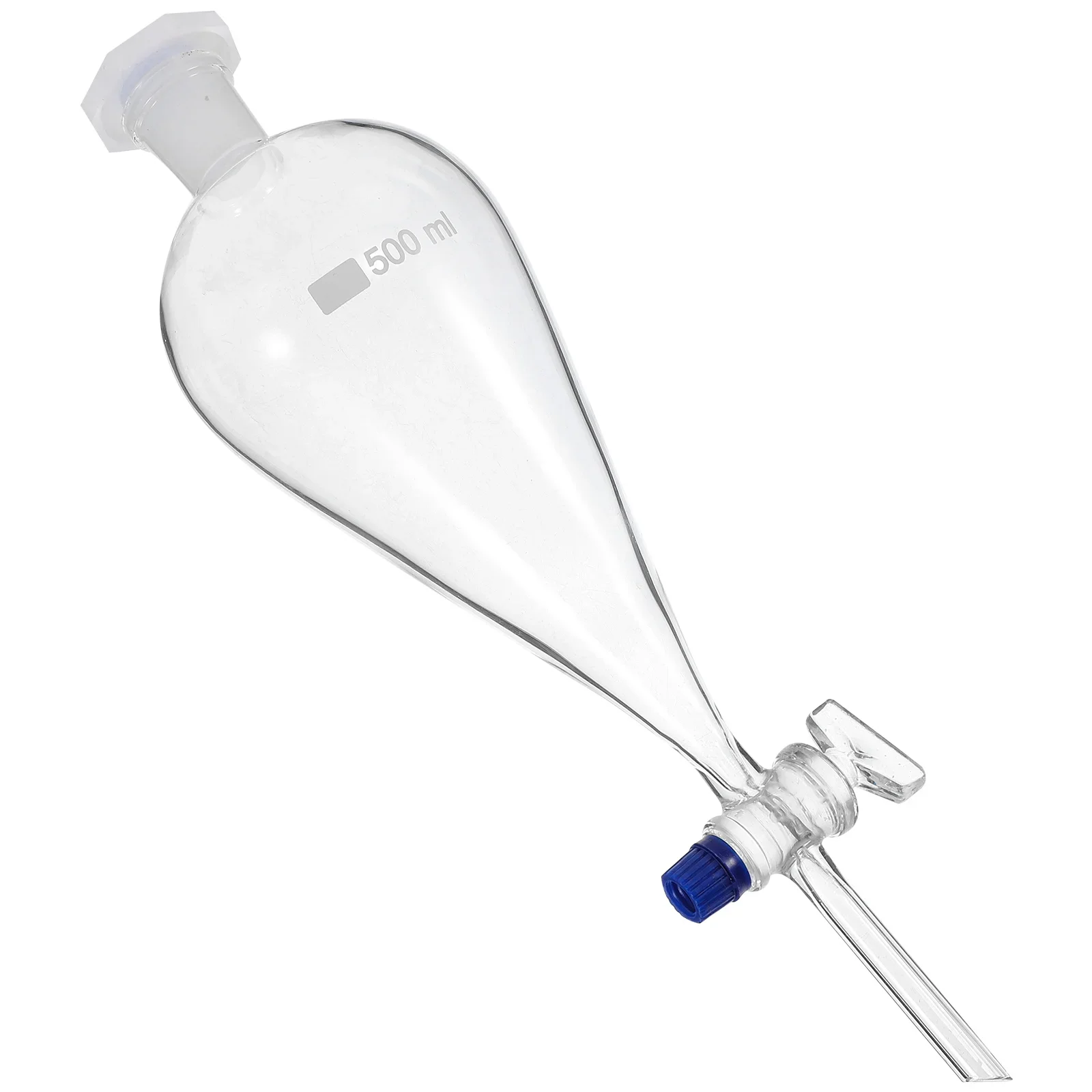 분리 깔때기 유리 분리 깔때기 500ml 실험실 깔때기 화학 실험실 실험을위한 깔때기 투명