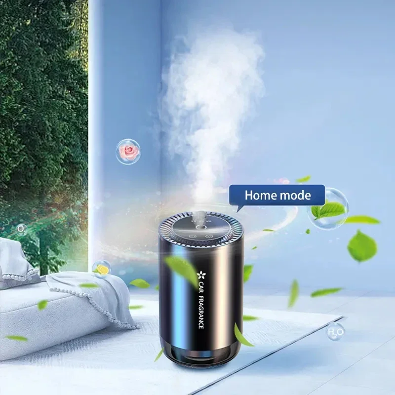 Portable Car Diffuser Humidifier Mist Fragrance Colorful Light Smart Essential Oil Diffusers Nebulizer Car Aroma Diffuser 4