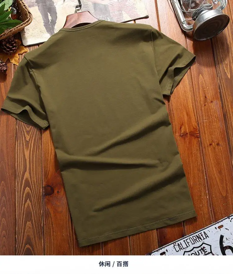 short sleeve button down Trendy Short Sleeve T-shirt Summer Military 2022 New Military Cotton Clothes Summer T-shirt Male Outdoor Daily Clothing 5XL long short sleeve shirt