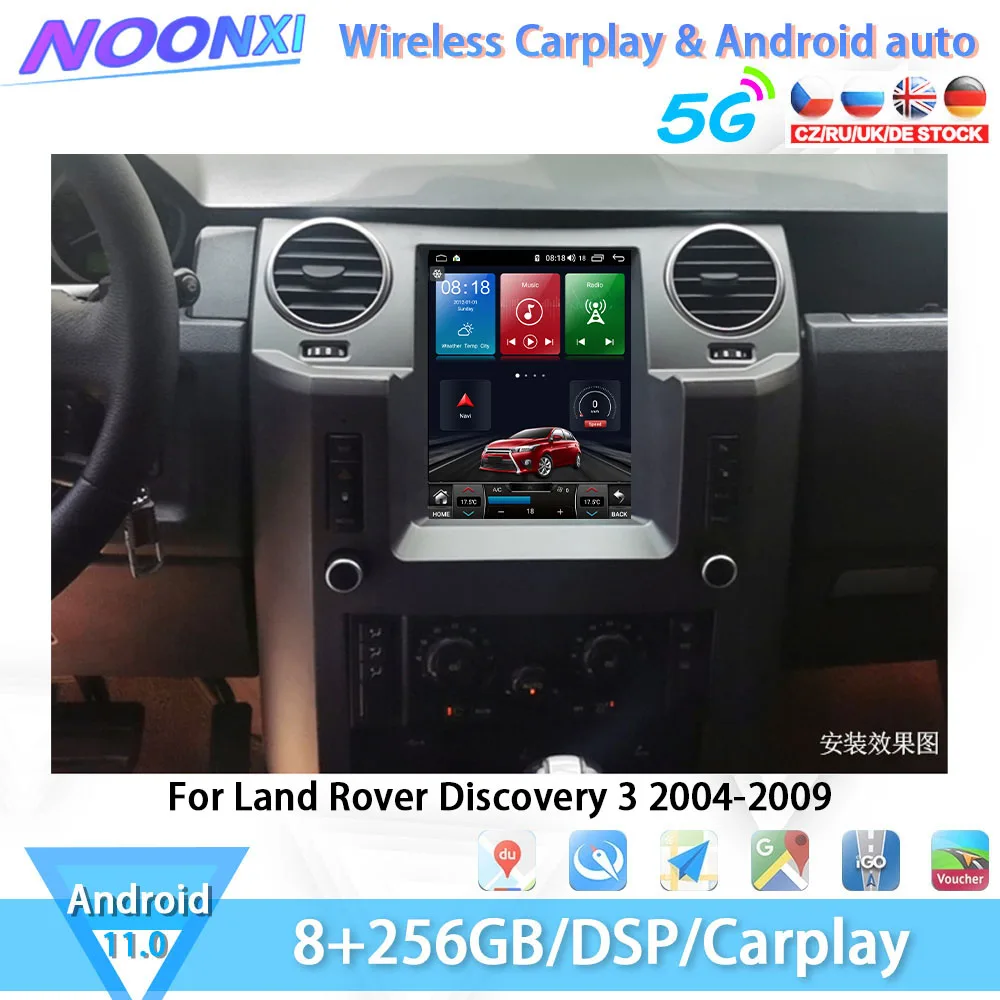 

For Land Rover Discovery 3 2004-2009 Car Radio IPS Stereo Screen Receiver Multimedia Players Carplay GPS Navigation 2din Android