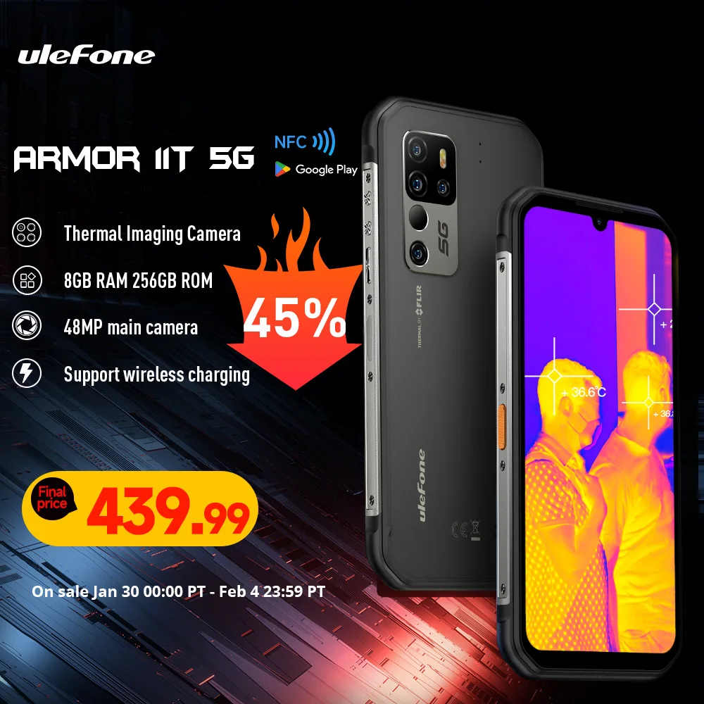 UleFone ARMOR 11T 5G FLIR カメラ タフネススマホ 携帯電話