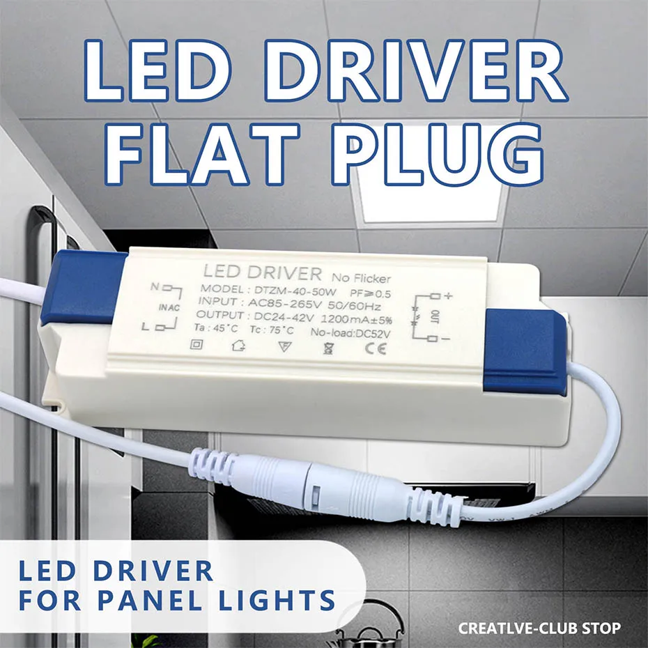 Description Picture 6 of itemLED Driver 40-50W 1200mA AC 110V 220V to DC 24V 36V 42V Lighting Transformer Panel Light Ceilling Lamp Power Supply Adapter