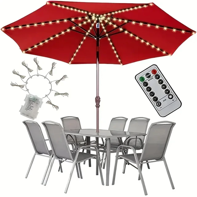 104 LED Umbrella Lights with Remote 1