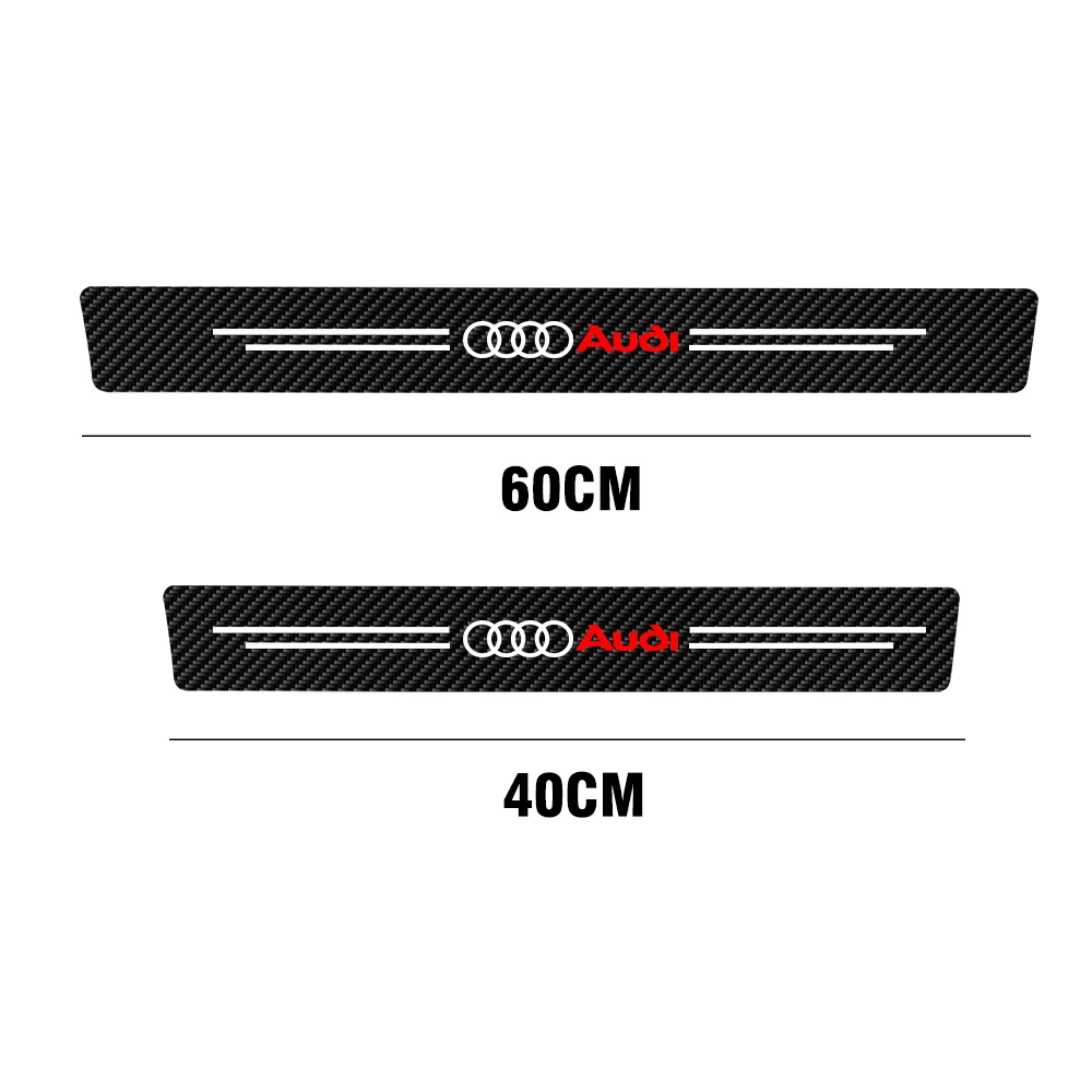 Carbon Fiber Car Door Sill Protector Threshold Stickers - Set of 4