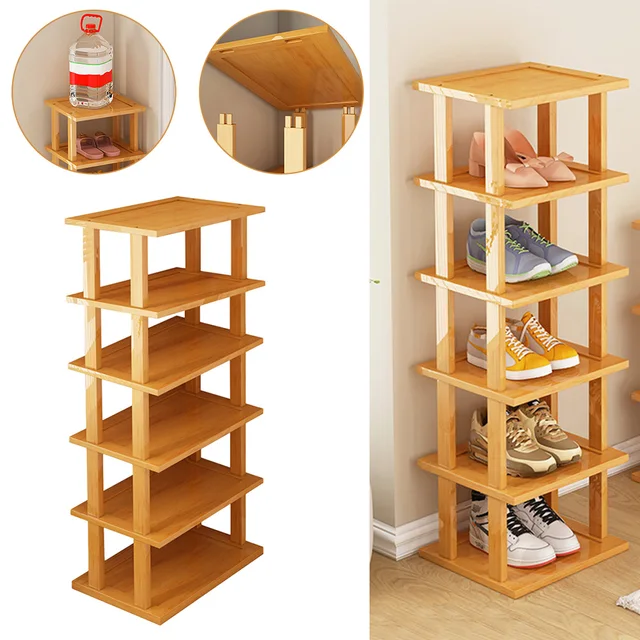 40/60/80/100CM Wooden Shoe Rack Save Space Boots Shoes Storage Organizer  Home Furniture Door Corner Seam Cabinet Shoe Drawer - AliExpress