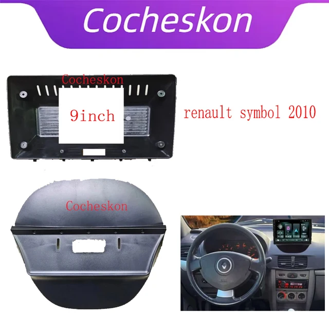 Vuzmode ダブルディンカーラジオ筋膜フレームアダプターパネルダッシュトリムベゼル、ルノー、ローガン/サンデロ、ダチア、ダスター Vuzmode  ダブルディンカーラジオ筋膜フレームアダプターパネルダッシュトリムベゼル、ルノー、ローガン/サンデロ、ダチア、ダスター 用 ... 車 に適合する ルノー ローガン サンデロ 2009 2010 2011 2012 2013 2014 2015 フレームフェイシア