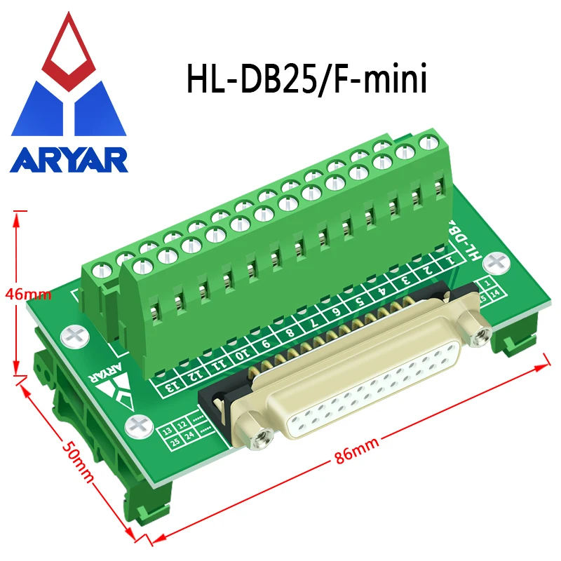 Modulo Interfaccia D-Sub DB9 Maschio/Femmina Per Guida DIN - Scheda Breakout Per Connettori - Foto 10