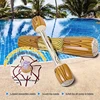 Simulated Wooden Floating Drainage Entertainment Toy Double Hitting Stick Swimming Ring Inflatable Canoe Mount Thickened PVC 5