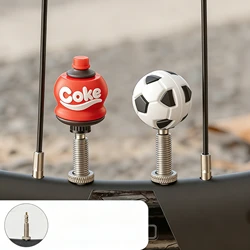 Cartoon Bicycle Valve Cap Pair - Decorative Accessories (Presta valve C)
