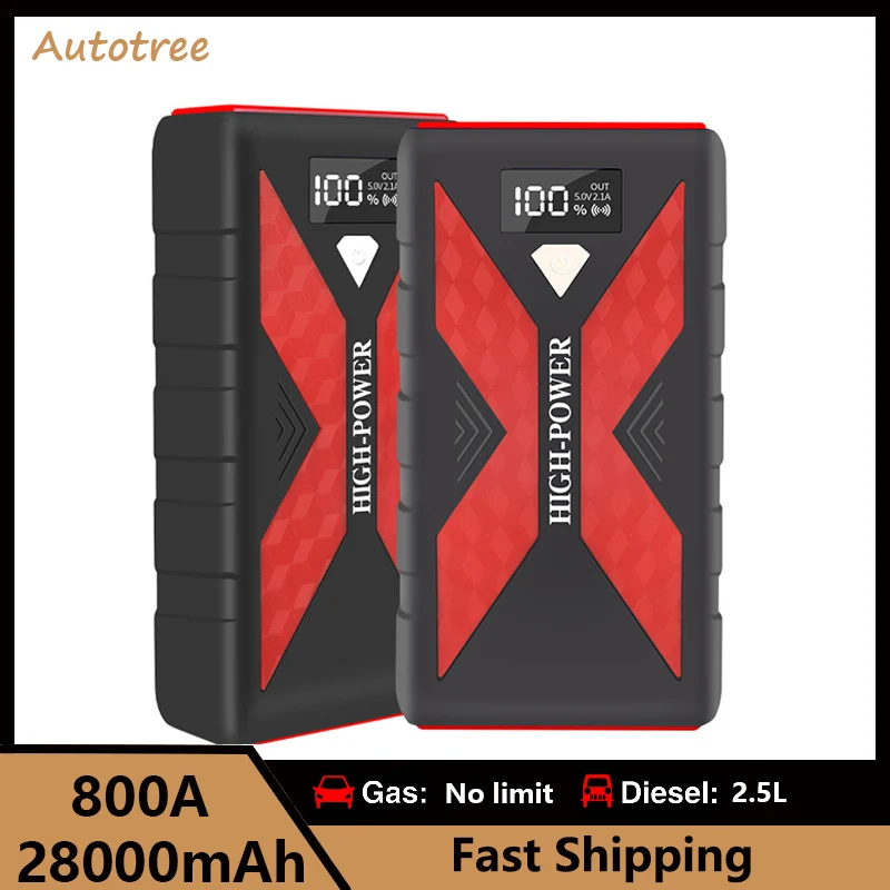 28000Mah Car Jump Starter Portable Power Bank 800A Car Battery Booster 12V Dispositivo Di Avviamento Per Auto Per Benzina Diesel 6.0L/4.0L