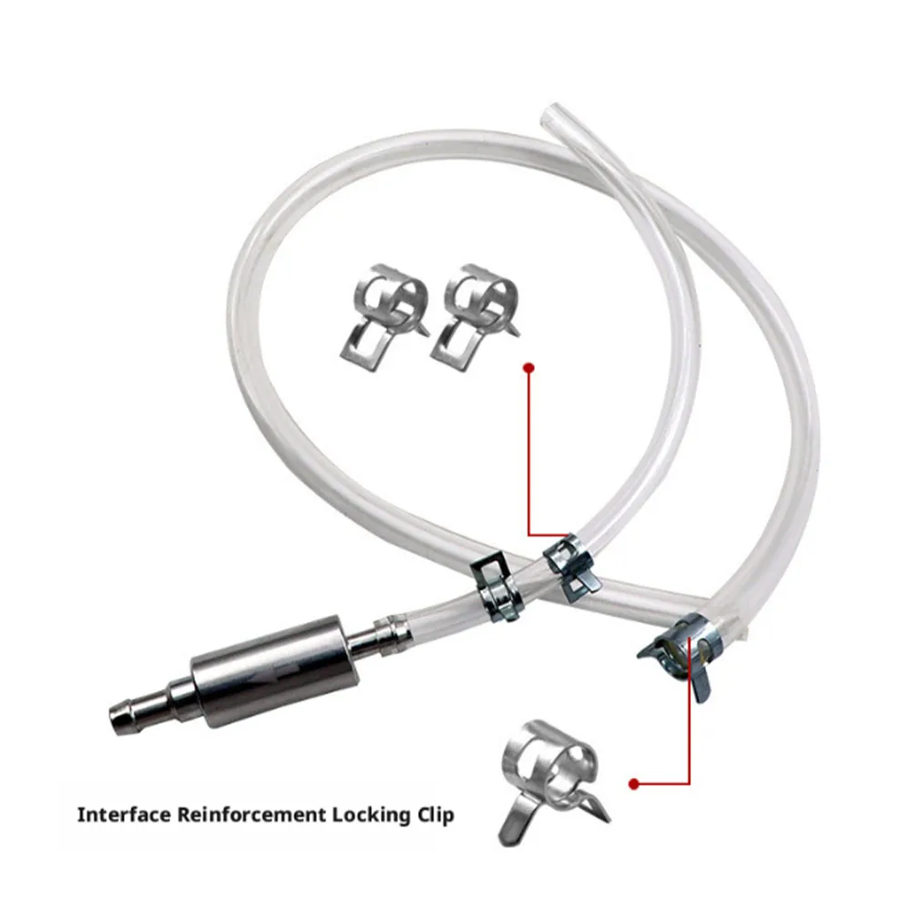 1Pcs Brake Fluid Bleeder Hose with One-Way Non-Return Check Valve Auto Car Vehicle Motorcycle Brake Clutch Bleeder Hose Pipe Kit