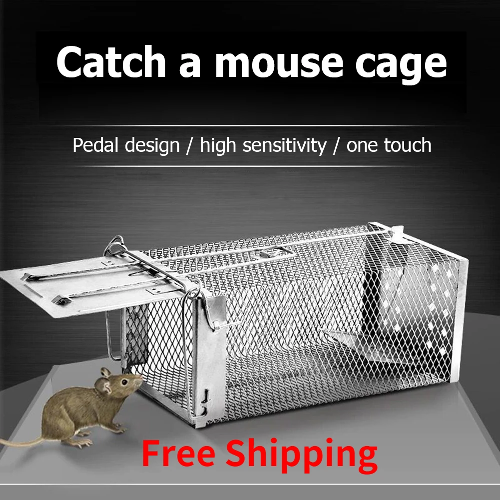 Pair Reusable Mouse Trap Pest Control Rodent Rat Catcher Mice Hunting Galvanized 