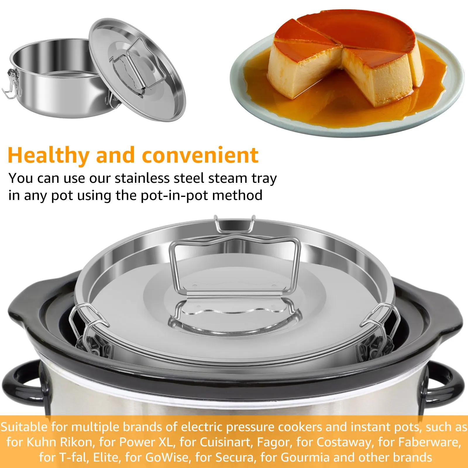 Ensemble De Moules à Gâteau Ronds En Acier Inoxydable, Moule à Flan, Moule à Gâteau Au Omage Pour Chocolat, Fournitures De Cuisine, 1,5 QT  15