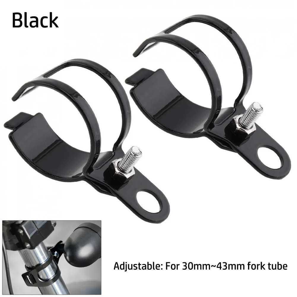 2pc Motorcycle Turn Signal Light Mount Bracket 30-43mm For Motorcycle Auxiliary Headlights Moto Custom