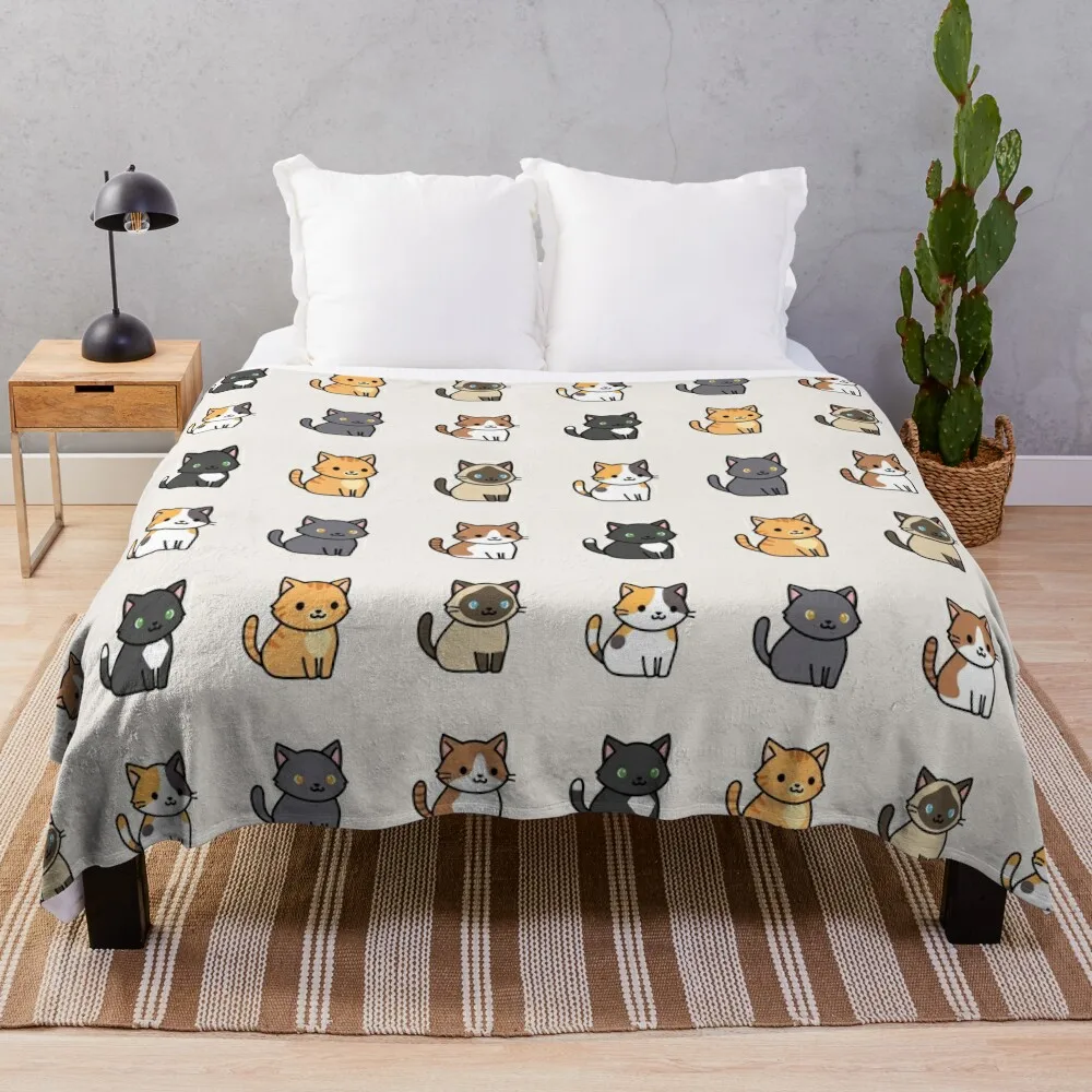 

Cats Throw Blanket Flannel Hairy Loose cosplay anime Blankets