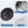 Clothes Dryer, 120V 1300W Compact Laundry Dryer with Intelligent Drying, 3.2 cu.ft Stainless Steel Drum, Front L 4