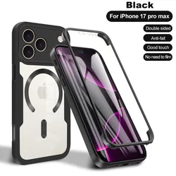 360 Full Body Transparent Screen Protector and Shockproof Phone Case - iPhone 17 Air (Black)