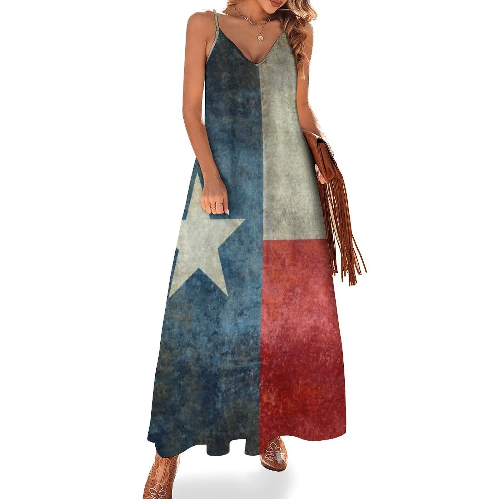 

Texas Flag Sleeveless Dress wedding dresses for parties Woman clothes Elegant gowns women's summer dresses 2024