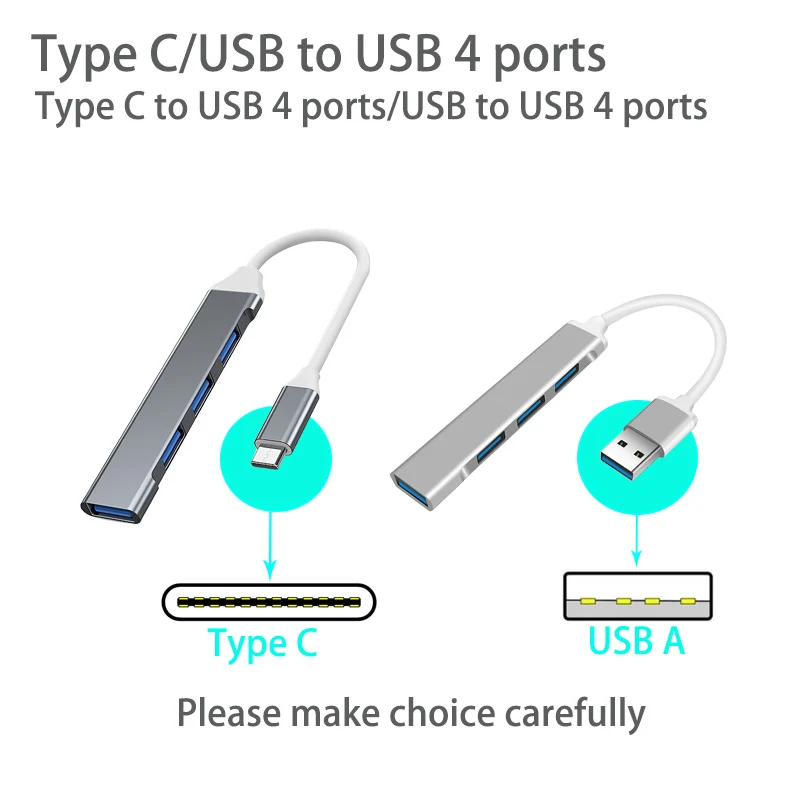 

Док-станция с USB 3,0/Type C на 4 USB-порта
