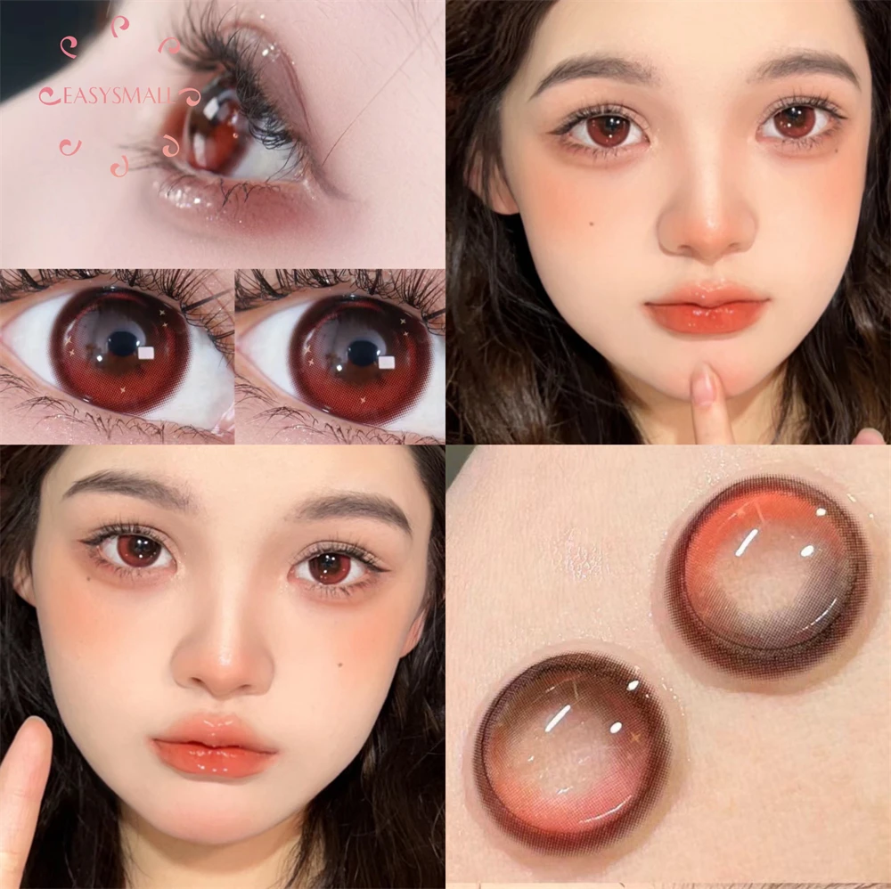 

Томатные Красные линзы естественного цвета глаза цветные контактные линзы для глаз для большой красоты контактные линзы для глаз Косметика для глаз