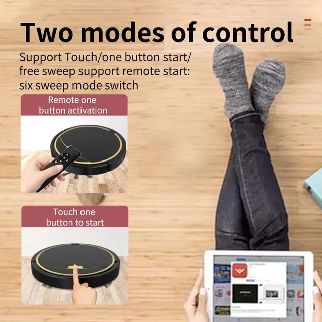Robot Sweeper Vacuum Cleaner With Water Tank,3in1 Wet&Dry Intelligent Robot,Remote App Control,Robotic Vacuum Cleaners for Home 3
