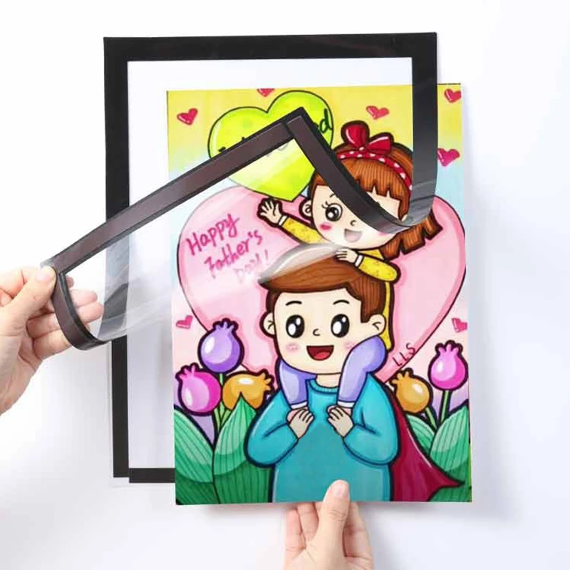 Description Picture 4 of itemMagnetic Picture Frame Diamond Art Frames 8K A4 A3 Poster Certificates Photo Display Rack Poster Holder Protective Film Decor
