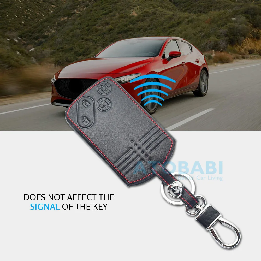 X AUTOHAUX Green Porcelain Pattern Key Fob Cover For Mazda CX-3, CX-4, CX-5 - Soft TPU Protective Case - View #8